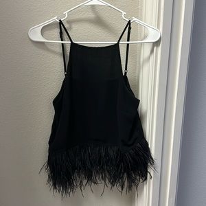 Black feather tank, Line&Dot, XS
